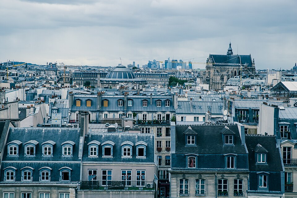 La vista desde el restaurante del Centre Pompidou